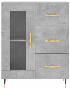 Armário alto 69,5x34x180 cm derivados de madeira cinza cimento