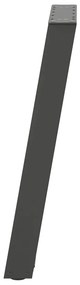 Pés para mesa de jantar em formato de U, 2 peças, antracite, 60x(72-73