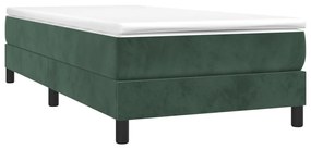 Estrutura de cama 80x200 cm veludo verde-escuro