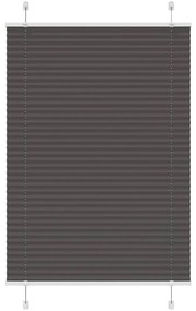vidaXL Preto Plissada Cega 95x150 cm Largura Tecido 94,4 cm Poliéster