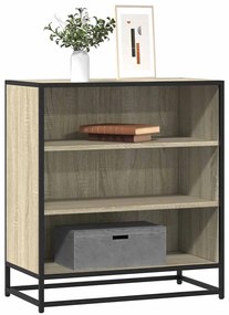 vidaXL Aparador 68x35x76 cm deriv. de madeira/metal carvalho sonoma