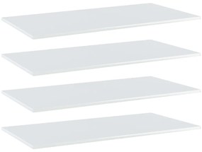 vidaXL Prateleiras estante 4pcs 80x30x1,5cm contrapl. branco brilhante