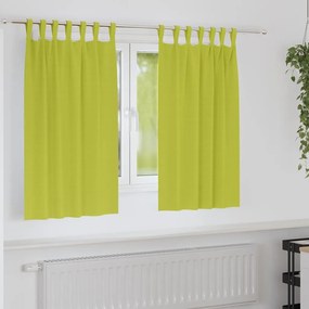 vidaXL Cortinas com cortinas 2 pcs Verde maçã Poliéster