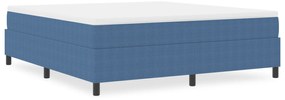 Cama Box Spring VidaXL Azul Super King em Tecido Veludo