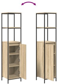 Conjunto de Móveis de Banheiro de 3 Peças Carvalho Sonoma Madeira Inge