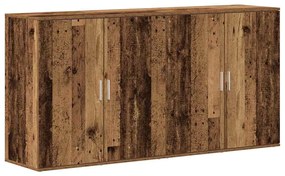 Cristaleiras 2 pcs Madeira Velha 79x38x80 cm Madeira Derivada