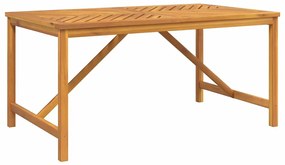 Conjunto de Jantar de Jardim 3 Peças Madeira Sólida Acácia