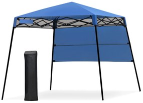 Tenda com abertura automática e pernas inclinadas 182 x 182 cm Toldo de proteção solar para exterior azul