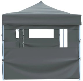 Tenda para festas pop-up dobrável c/ 5 paredes 3x9 m antracite
