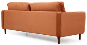 Sofá de 3 Lugares Rome – Laranja – 215x90x70 cm