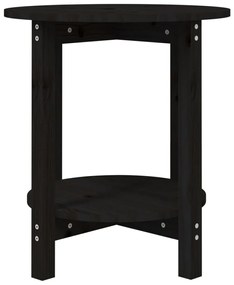 Mesa de centro Ø 55x60 cm madeira de pinho maciça preto