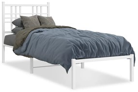 vidaXL Estrutura de cama sem colchão com cabeceira 75x190 cm branco