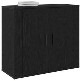 Sideboard vidaXL Preto Carvalho 80x33x70 cm Madeira de Engenharia