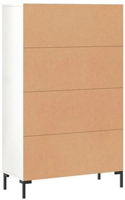 Aparador alto 69,5x31x115 cm derivados madeira branco brilhante