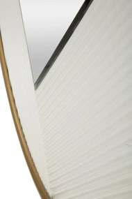 ESPELHO DE PAREDE TOLOSA Ø 80X4 CM BRANCO E DOURADO