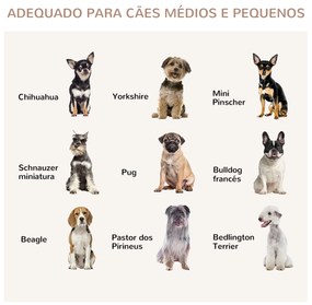 Gaiola para Cães com Bancada Mesa Auxiliar Gaiola para Cães com Porta Fechadura Almofada de Tecido Oxford Lavável e Grades de Aço para Interior 80x55x