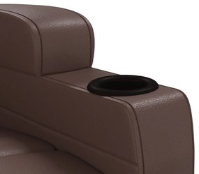 Cadeira de massagens couro artificial castanho