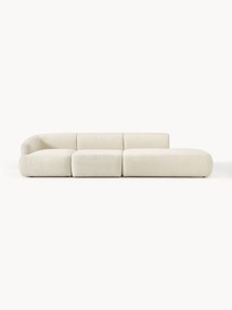 Módulo chaise longue em teddy Sofia (4 lugares)