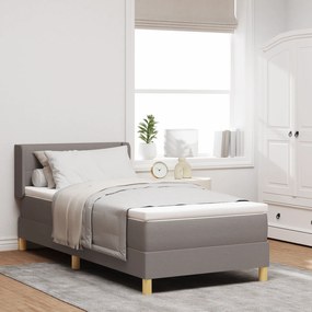 vidaXL Cama Box Spring com Colchão Taupe 80x200 cm Tecido