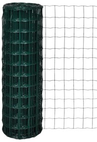 vidaXL Cerca 25 x 1,2 m aço verde