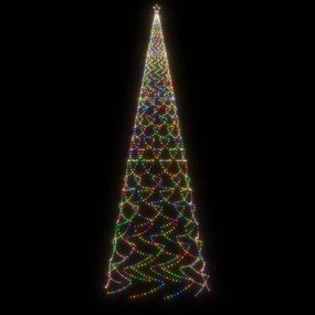 Árvore de Natal com espigão 3000 luzes LED 800 cm colorido