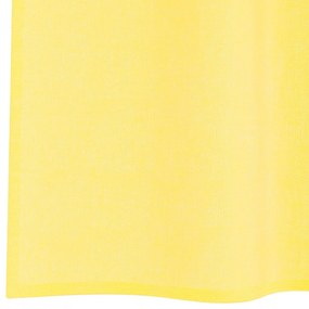Cortinas de voile com ilhós 2 pcs amarelo