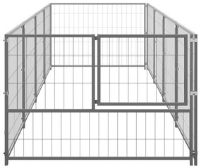 Canil para cães 4 m² aço prateado