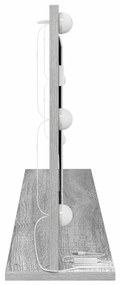 Espelho de Maquilhagem com Luzes LED Cinza Sonoma 100x45x18 cm