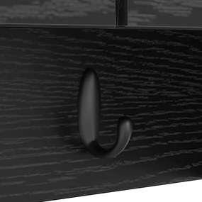 Cabideiro de Parede Carvalho preto 80 x 20 x 30 cm