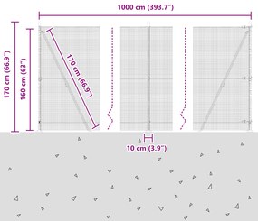 Cerca de Fio Soldado com 7 Postes com Flange 1,6x10 m de Aço Galvaniza