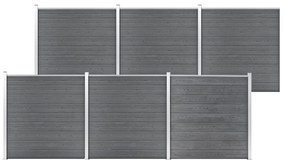 vidaXL Painel de vedação para jardim 1045x186 cm WPC cinzento