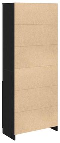 Armário alto 70x35x180cm derivados de madeira carvalho preto