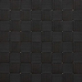 Espreguiçadeira com Tiras Pretas Entrelaçadas 55x200x30cm Bambu