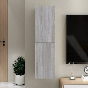 vidaXL Móvel para TV de parede 30,5x30x110 cm cinzento sonoma