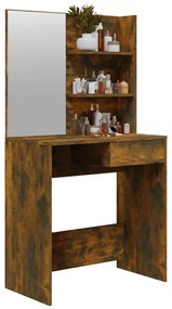 Toucador com espelho 74,5x40x141 cm cor carvalho fumado
