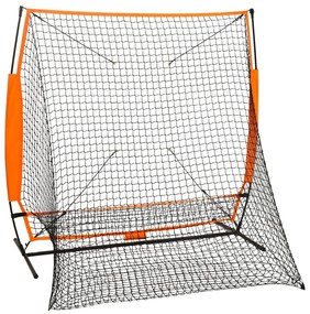 Rede p/ treino multidesportivo beisebol 174x76x158,5 cm preto