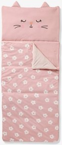 Saco-cama FLEURS CHAT estampado rosa