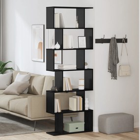 vidaXL Armário de Livros Carvalho Preto 70x24x193,5 cm Madeira Engenharia