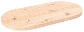 vidaXL Tampo de mesa oval 80x40x2,5 cm madeira de pinho maciça