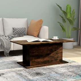 813092 vidaXL Mesa de centro 102x55,5x40 cm contraplacado cor carvalho fumado