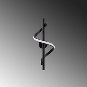 Candeeiro de Parede Likma - Preto - 16cm x 41cm x 25cm