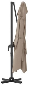 Guarda-Sol Cantilever Roma Taupe 352x251x260 cm de Alumínio