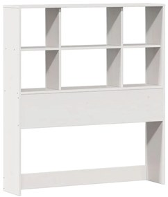 Cama com estante sem colchão 90x190 cm pinho maciço branco