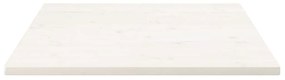 Tampo de mesa quadrado 70x70x2,5 cm pinho maciço branco