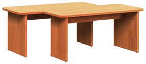 Mesa de centro 2 pcs Castanho-mel 100 x 69 x 35.5 cm
