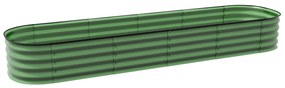 Outsunny Jardineira Elevada Canteiro de Jardim em Aço Modular para Vegetais Plantas Flores 240x62x30 cm | Aosom Portugal
