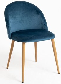 Pack 6 Cadeiras Vint Veludo - Azul