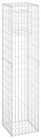 Postes/cestos gabião 2 pcs 40x40x180 cm ferro