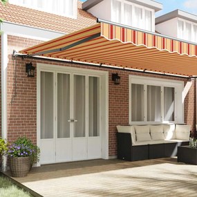Tenda Retrátil Automática Amarela e Laranja 600x350 cm