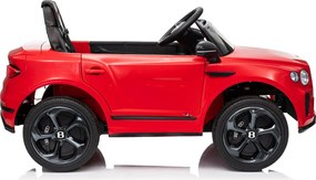 Carro elétrico para Crianças 12V Bentley Bentayga S, Rodas de espuma EVA, Assento Couro ecológico Vermelho